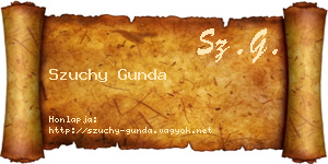 Szuchy Gunda névjegykártya